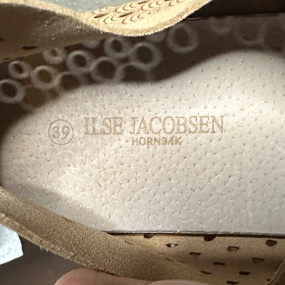 Ilse Jacobsen Tan Perforated Slip-Ons with White Soles - Picture 9 of 9